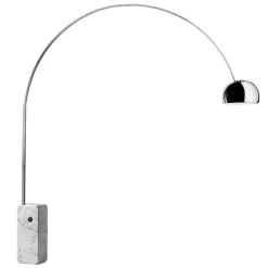 FLOS Arco bue-gulvlampe, krom, højde 240 cm, E27