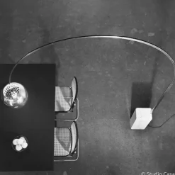 FLOS Arco bue-gulvlampe, krom, højde 240 cm, E27