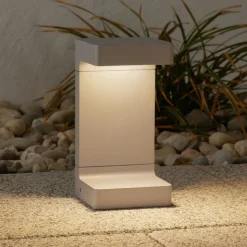 FLOS Casting C 100 sokkellampe 20 cm, grå