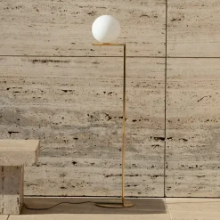 FLOS gulvlampe IC F1 10th Anniversary, guldbelagt, dæmpbar