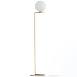 FLOS IC F1 gulvlampe, børstet messing