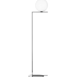 FLOS IC F2 gulvlampe krom Ø 30 cm
