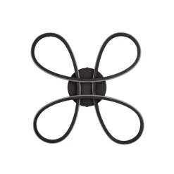 Fly LED-loftslampe, mat sort, 3.000 K, 40 cm x 40 cm