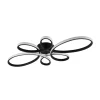 Fly LED-loftslampe, mat sort, 3.000 K, 83 cm x 45 cm