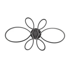 Fly LED-loftslampe, mat sort, 3.000 K, 83 cm x 45 cm