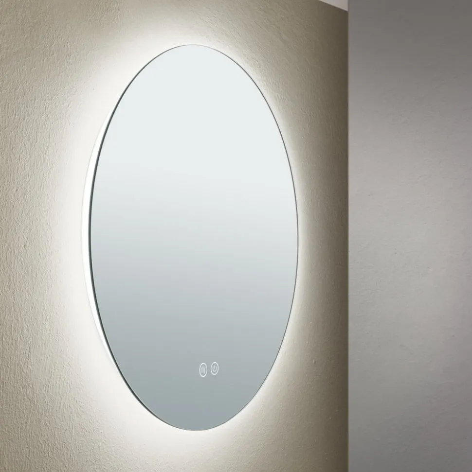 Focus LED-spejl, Ø 45 cm, CCT, antidug, berøringsdæmper