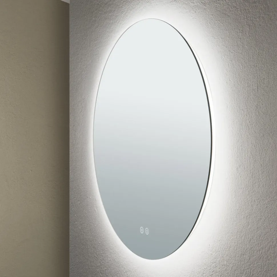 Focus LED-spejl, Ø 60 cm, CCT, antidug, berøringsdæmper