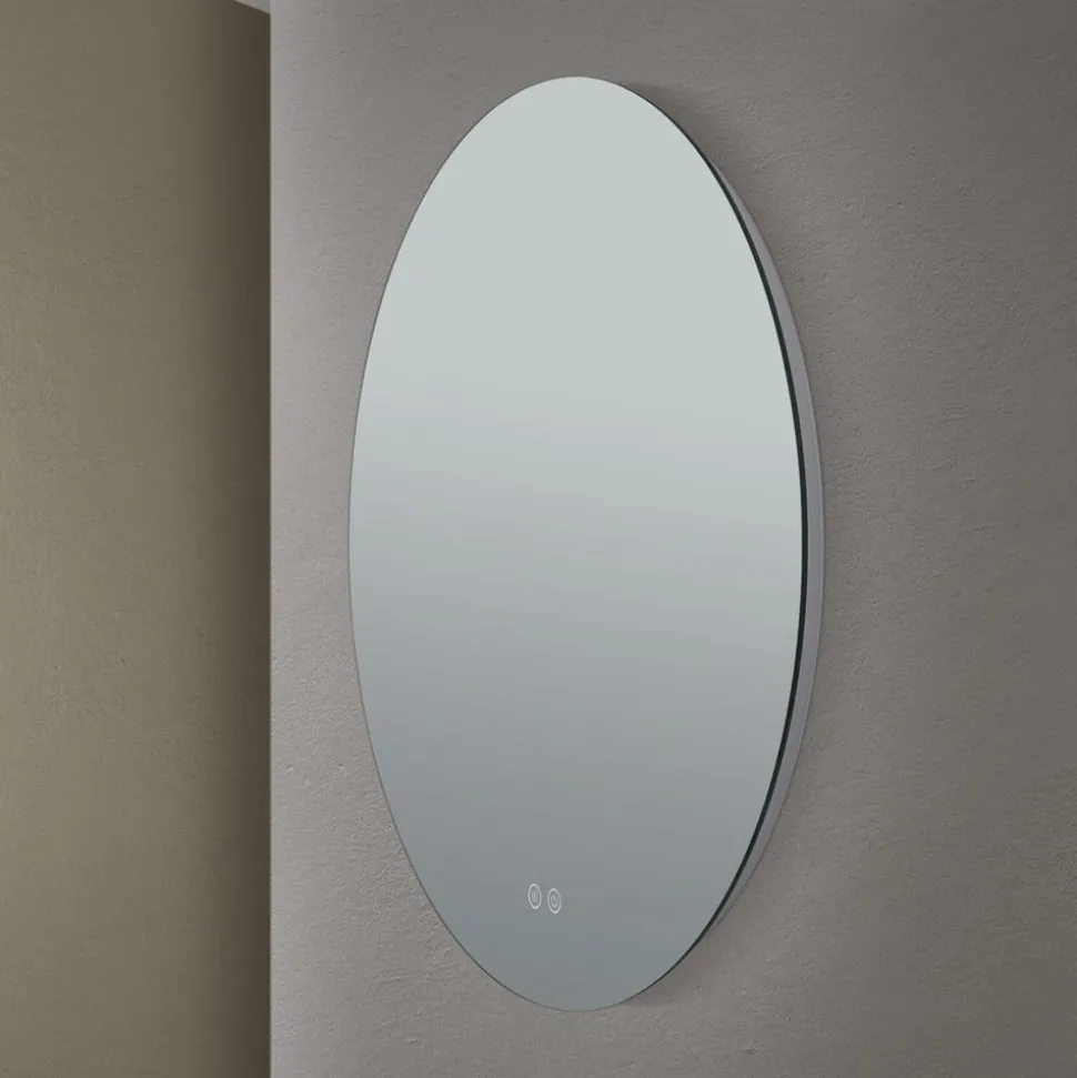 Focus LED-spejl, Ø 60 cm, CCT, antidug, berøringsdæmper