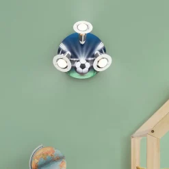 Fodboldarena loftlampe, grøn-blå