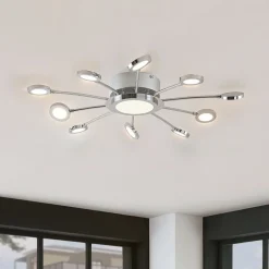 Forkromet loftlampe Meru, CCT