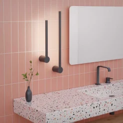 Forlight LED-væglampe til badeværelset Passeggio Nova, 60 cm, sort