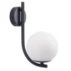 Forlight væglampe Sfera Single, sort, glas, bredde 12 cm