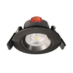 Forsænket loftlampe SMD-68-230V, 4.000K, Ø8,5cm, sort