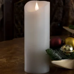 Forsynet med 3D-flamme - LED-lys Stearin