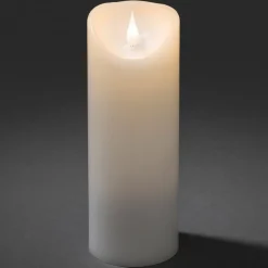 Forsynet med 3D-flamme - LED-lys Stearin