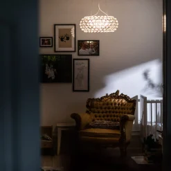 Foscarini Caboche Plus media pendellampe R7s, klar