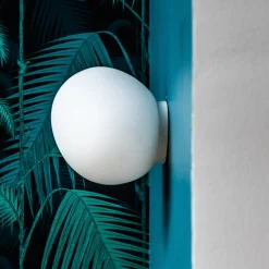 Foscarini Gregg piccola væglampe, hvid IP40