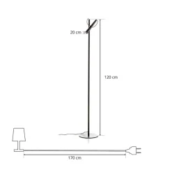 Foscarini Magneto LED-gulvlampe, sort