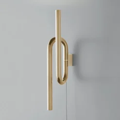 Foscarini Tobia LED-væglampe med ledning, gylden