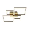 Frame LED-loftlampe, guld, dæmpbar, 4 lyskilder