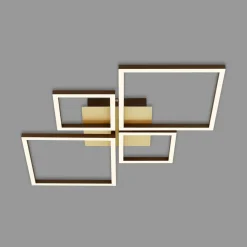 Frame LED-loftlampe, guld, dæmpbar, 4 lyskilder
