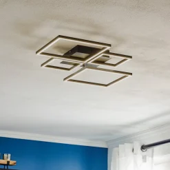 Frame LED-loftslampe, CCT, 4-lys, sort