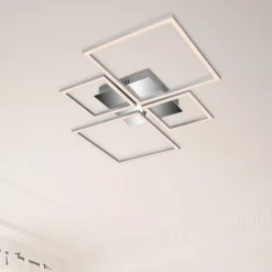 Frame LED-loftslampe, CCT, 4-lys, aluminium