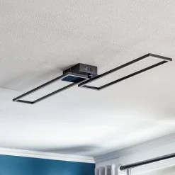 Frame LED-loftslampe, fjernbetjening, sort