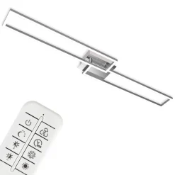 Frame LED-loftslampe, fjernbetjening, krom