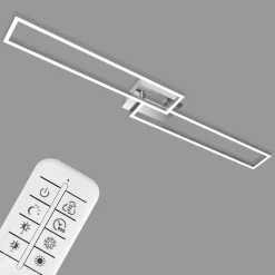 Frame LED-loftslampe, fjernbetjening, krom