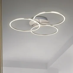 Frame Ring loftlampe Switch dim nikkel 3 lyskilder