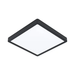Fueva 5 LED-loftlampe IP44 840 sort 28,5x28,5