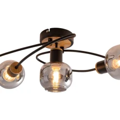 Fumoso loftlampe, 5 lyskilder, sort