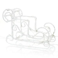 Funklende LED udendørs dekoration rensdyr med slæde