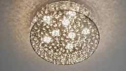 Funklende LED-loftlampe Felias, rund form