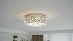 Funklende LED-loftlampe Felias, rund form