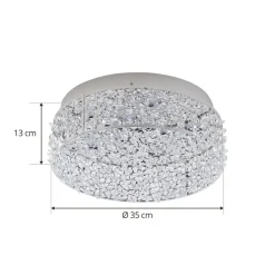 Funklende LED-loftlampe Felias, rund form