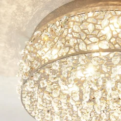 Funklende LED-loftlampe Felias, rund form