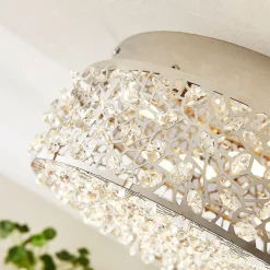 Funklende LED-loftlampe Felias, rund form