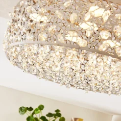 Funklende LED-loftlampe Felias, rund form