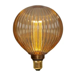 G125 NGC Stripe LED-globe E27 1 W 1.800 K ravgul