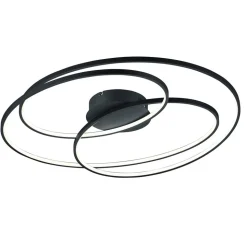 Gale LED-loftlampe, 80 cm, mat sort