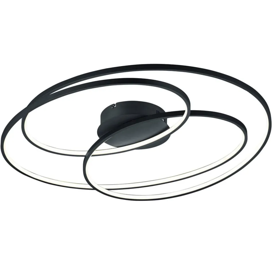 Gale LED-loftlampe, 80 cm, mat sort