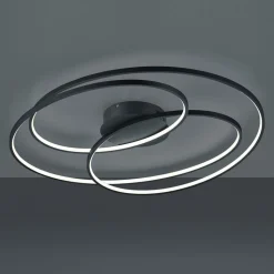 Gale LED-loftlampe, 80 cm, mat sort