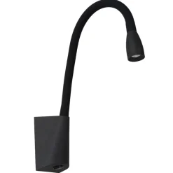 Galen bøjelig LED-væglampe i sort