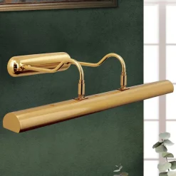 Gallerilampe Lariga, messingfarvet, metal, 65 cm, E14