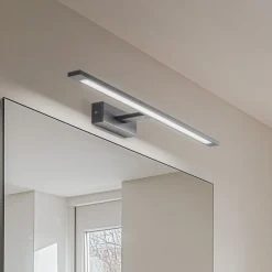 Gallery LED-væglampe, sort, metal, bredde 62 cm, IP44