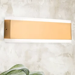 Garik - LED-væglampe med gylden krop