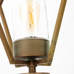 Gemstone 3455 sokkellampe, antik messing/klar