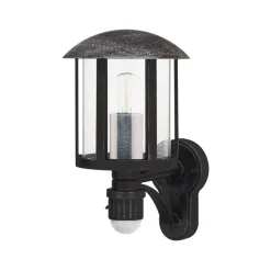 Genefe udendørs væglampe, med sensor, sort